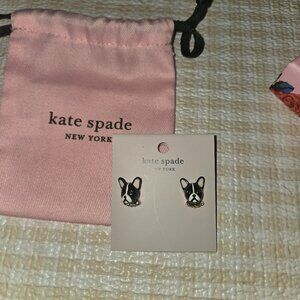 Kate spade boston terrier French bulldog earring